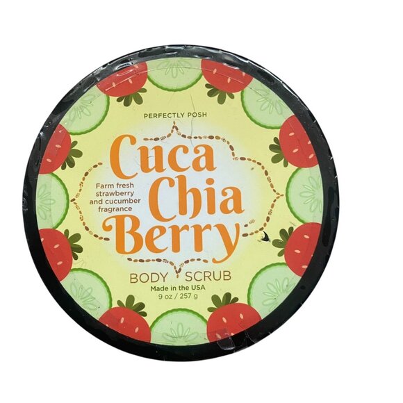 Perfectly Posh Cuca Chia Berry Body Scrub 9 oz * New * - Picture 1 of 10